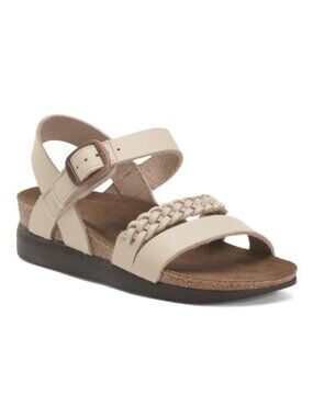 AEROTHOTIC Leather Quinn Comfort Wedge Sandals With Antimicrobial Lining